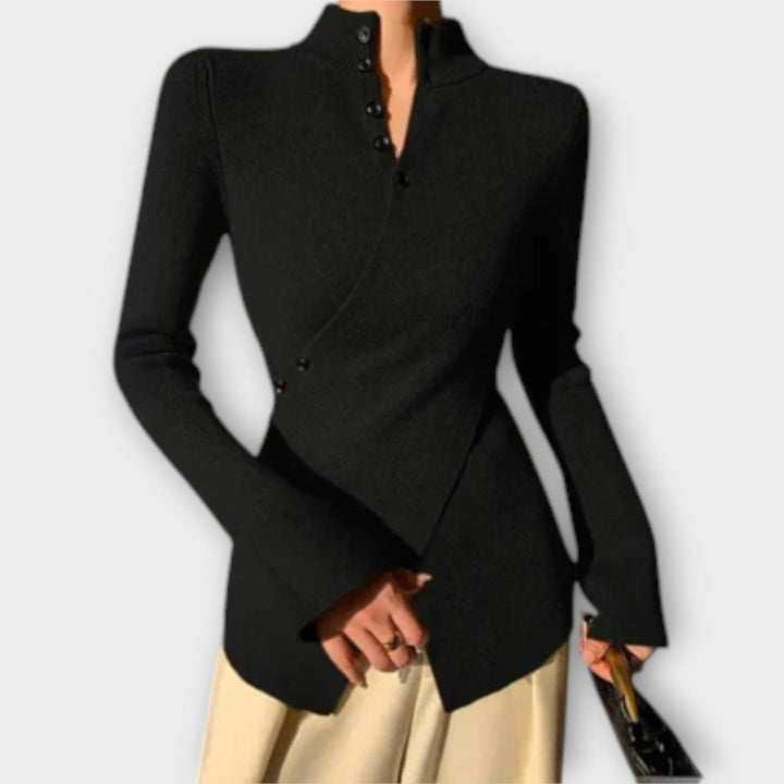 Michiko | Elegant Cotton Knit Sweater - Mijn winkel