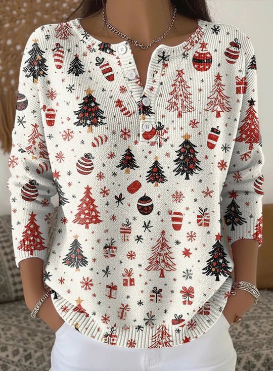 Natalia | Christmas Jumper with Buttons - Mijn winkel