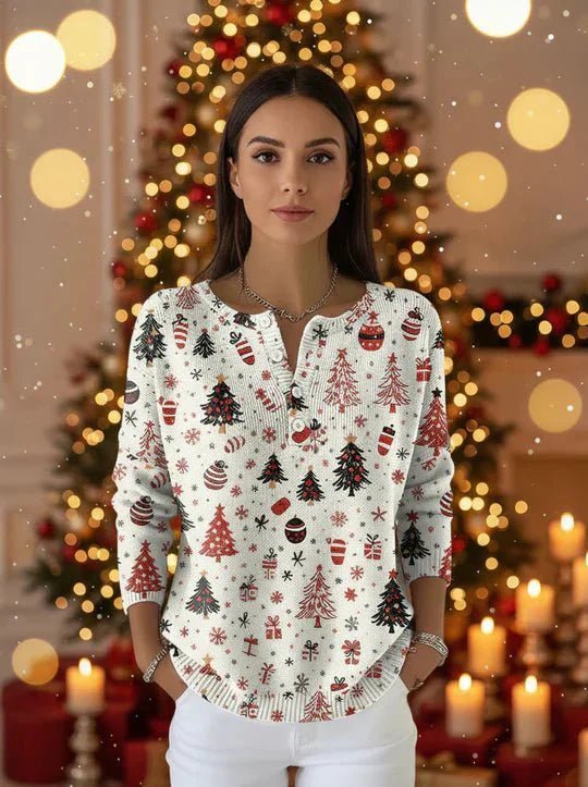 Natalia | Christmas Jumper with Buttons - Mijn winkel