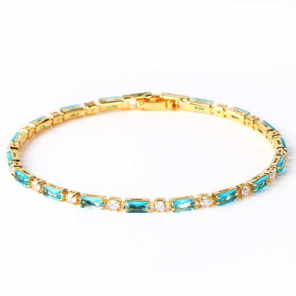 Natural Turquoise Stone Bracelet | Gold - Mijn winkel