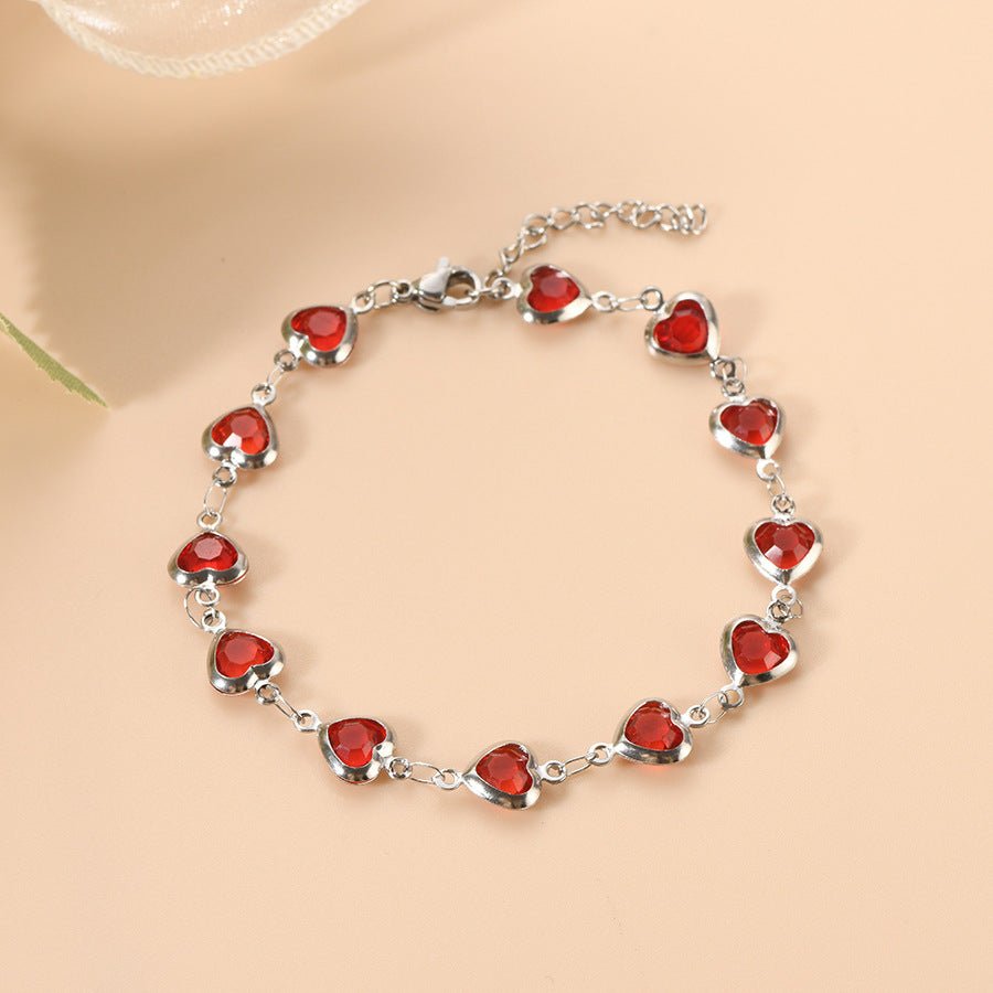 Ophelyra Garnetelle Bracelet | White Gold - Mijn winkel