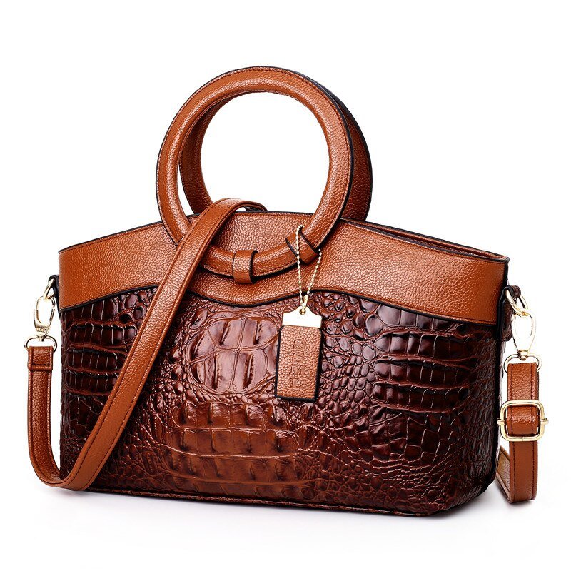 Oriana - Retro Gradient Crocodile Handbag - Mijn winkel