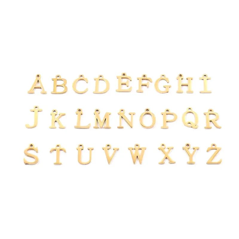 Paperclip Chain Initial & Circle Lock Necklace | Gold - Mijn winkel