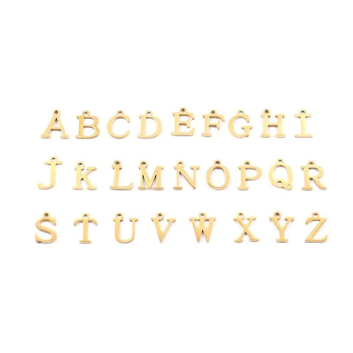 Paperclip Chain Initial & Circle Lock Necklace | Gold - Mijn winkel