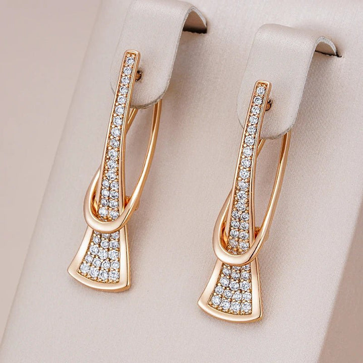 Radiant Layers Crystal Earrings | Gold - Mijn winkel