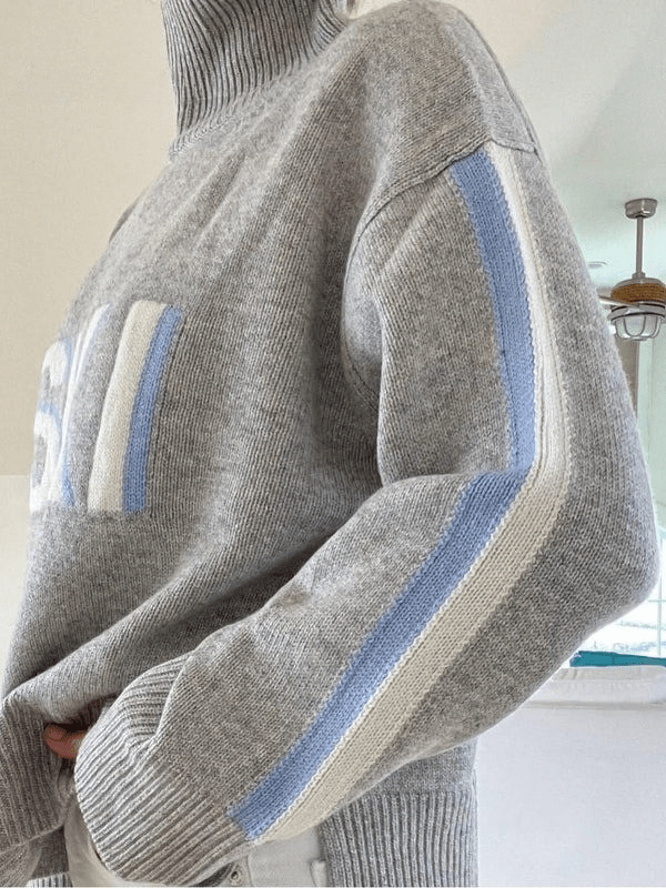Retro Cashmere Turtleneck Ski Sweater - Mijn winkel