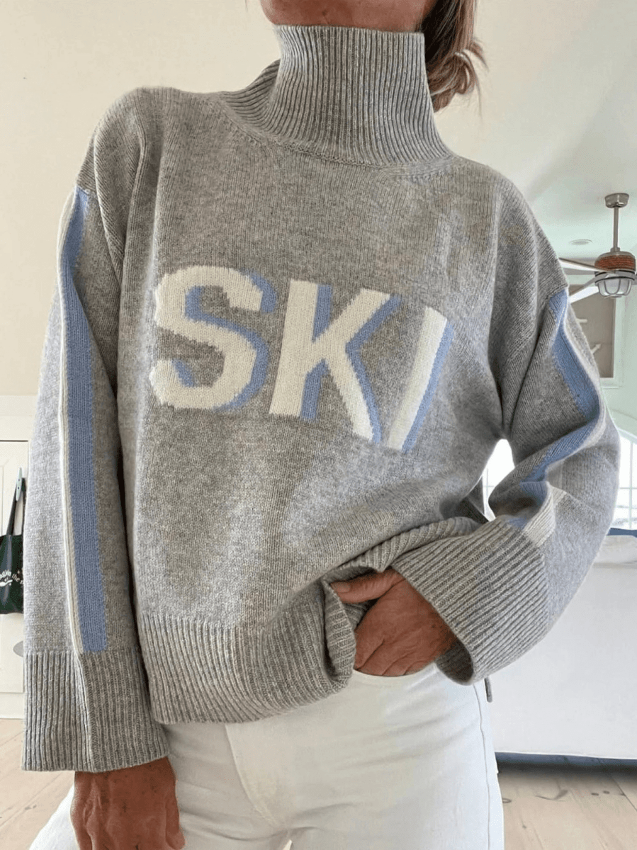 Retro Cashmere Turtleneck Ski Sweater - Mijn winkel