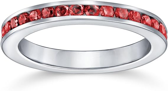 Ruby Eternity Band Ring | White Gold - Mijn winkel