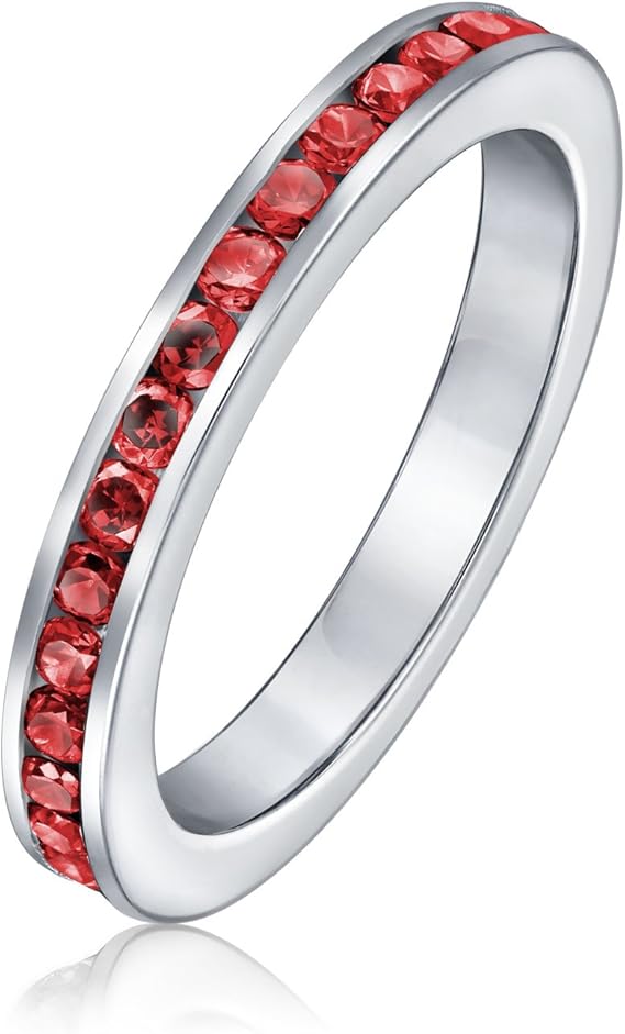 Ruby Eternity Band Ring | White Gold - Mijn winkel
