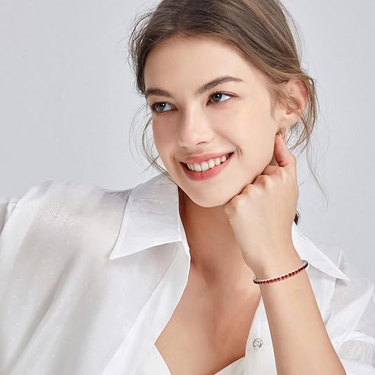 Ruby Tennis Bracelet | White Gold - Mijn winkel