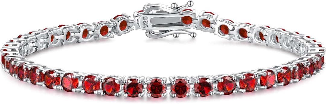 Ruby Tennis Bracelet | White Gold - Mijn winkel