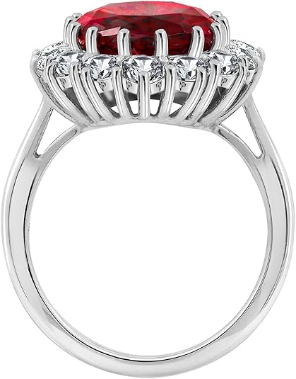 Scarlet Crown Ruby Ring | White Gold - Mijn winkel