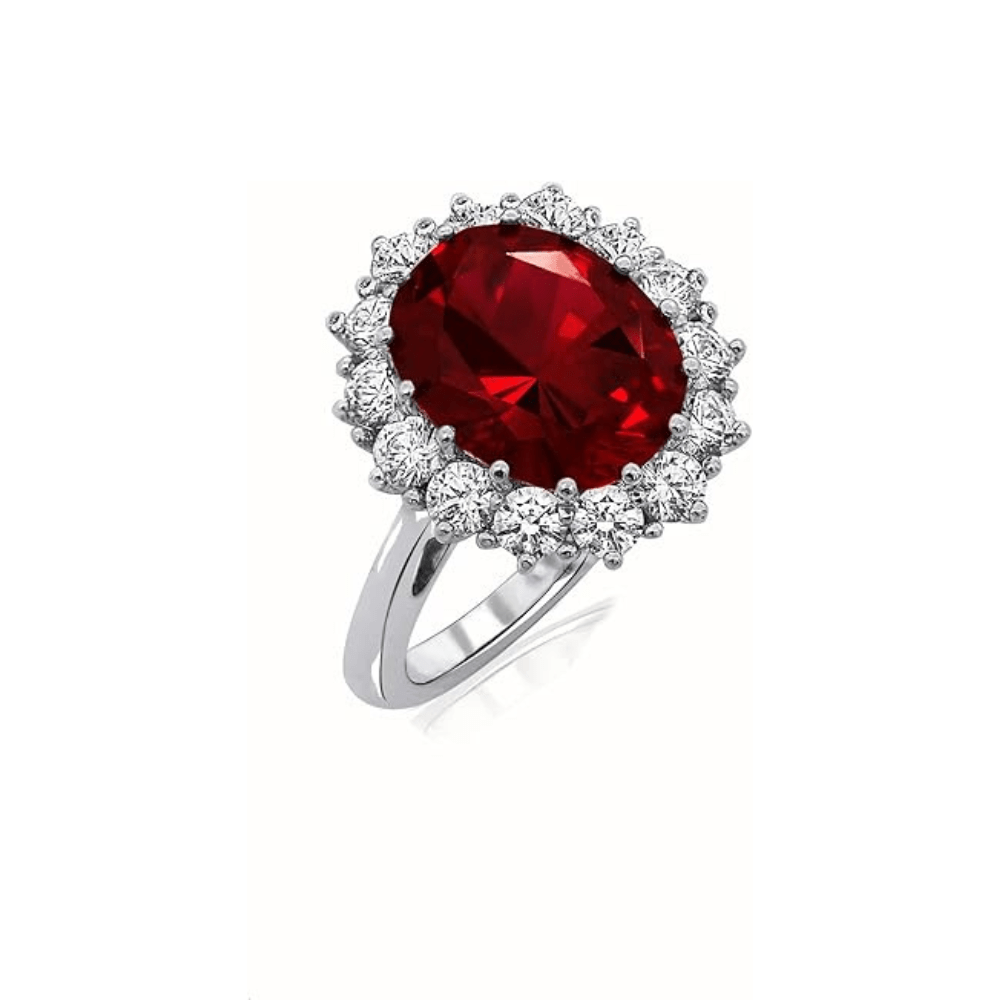 Scarlet Crown Ruby Ring | White Gold - Mijn winkel