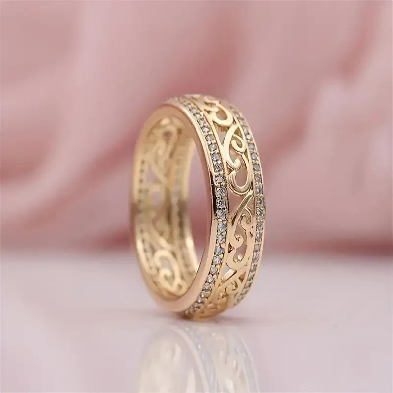 Shiny Hollow Gold Ring | Gold - Mijn winkel