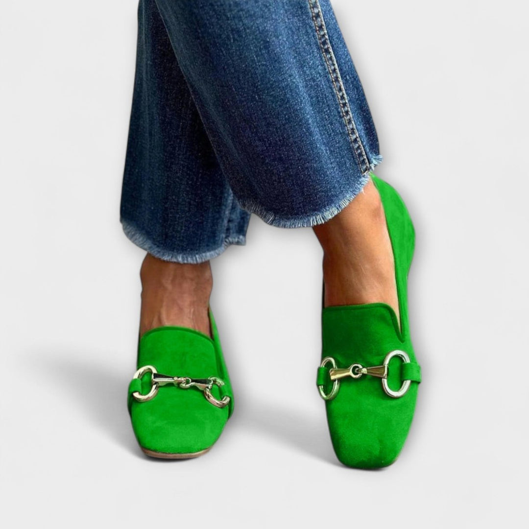 Sophia | Square Toe Loafers With Buckle - Mijn winkel