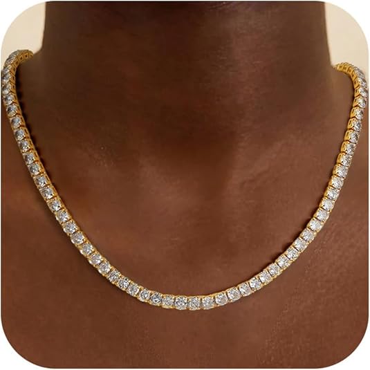 Tennis Necklace | Gold - Mijn winkel