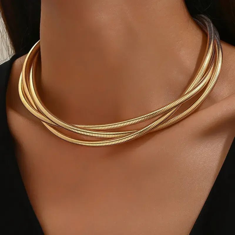 Three Layer Gold Necklace | Gold - Mijn winkel