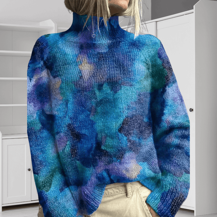 Zoe | Warm Floral Turtleneck - Mijn winkel